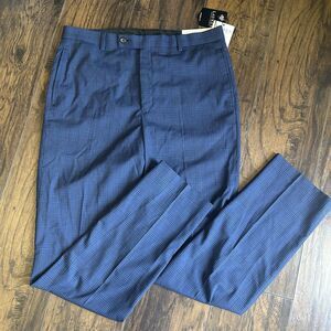 Lauren Ralph Lauren Classic Fit Ultra Flex Pants 34X34 Plaid Navy Dress Pants